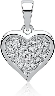 Produktbild von Silber Herzanhänger mit Zirkonia