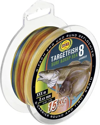 Produktbild von WFT Schnur Targetfish 8 Surf & Deep Sea Multicolor Länge 2000m ø 0,20mm