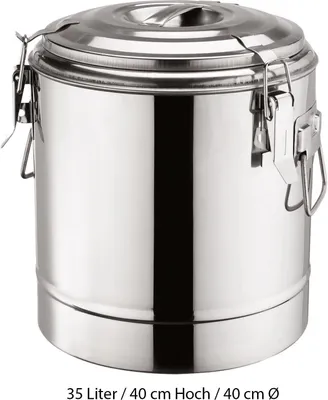 Immagine prodotto di Contenitore per alimenti thermos a doppia parete in acciaio inox da 35 litri
