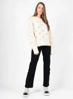 Zdjęcie produktu dla Silvian Heach Sweter "Oversize" - CVA22153MA - Beżowy- Rozmiar: M(EU)