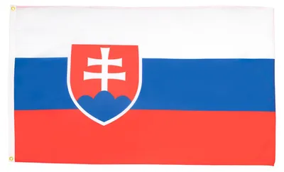 Slowakische Flagge 90x60 cm Polyester 100D mit 2 Ringen