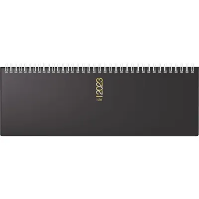 Produktbild von Querkalender AC 30,7x10,5cm 1 Woche/2 Seiten schwarz 2023
