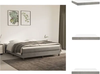Produktbild von vidaXL Taschenfederkernmatratze Hellgrau 160x200x20 cm Samt -  Matratzen
