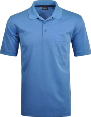 Produktbild von RAGMAN Herren Poloshirt - Oberteil, Softknit-Polo, Baumwollmischung, Brusttasche, Knopfleiste, kurz, einfarbig Hellblau M