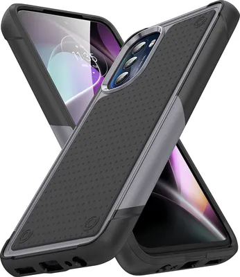 Produktbild von Für Motorola Moto G (2022) Hülle Militärqualität Stoßfest Hybrid 2 in 1 Hart PC Weich TPU Handyhülle Grau Schwarz