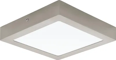 Produktbild von EGLO LED Deckenleuchte Fueva 1, 1 flammige Deckenlampe, Material: Metallguss, Kunststoff, Farbe: Nickel matt, weiß, L: 22,5x22,5 cm, warmweiß