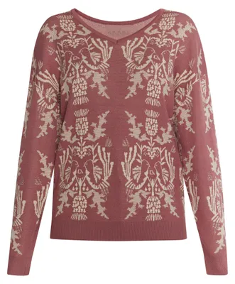 Image de Pull pour femmes Jeona - rose pâle/crème. Pull pour femmes Jeona - rose pâle/crème, taille M/L