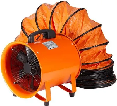 Obrázek produktu pro Ruční dílenský ventilátor s průměrem 304,8 mm, výkonem 367 W, hadicí o délce 10 m, odsáváním prachu a kouře, průtokem 2574 CFM