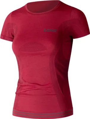 Obrázok produktu pre Dámske tričko Lenz 6.0 Merino s okrúhlym výstrihom, tmavočervené, XS
