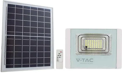 Produktbild von Weiße Solar-Flutlichter - 20W - IP65 - 1650 Lumen - 6400K