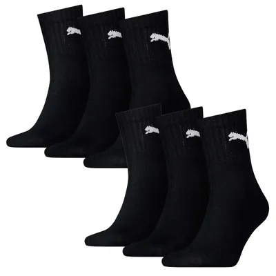 Produktbild von Puma Herren Sportsocken Short Crew Socks Sportsocken mit Frotteesohle 6er Pack, Schwarz, 35-38, 2x231011001200035