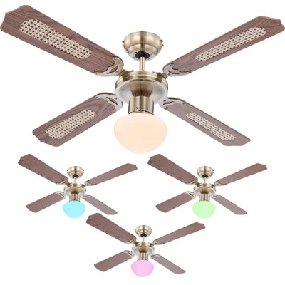 Produktbild von RGB LED Deckenventilator, Fernbedienung, 3-Stufen, D 106,6 cm