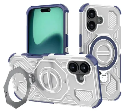 Obrázek produktu pro Techsuit – Carbon Shield PRO ochranné pouzdro na iPhone 17 – modré průhledné
