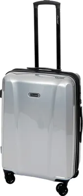 Produktbild von Reisekoffer BOWATEX mittelgroße 65 cm auf 4 Rädern Koffer Trolley silber Cavalet