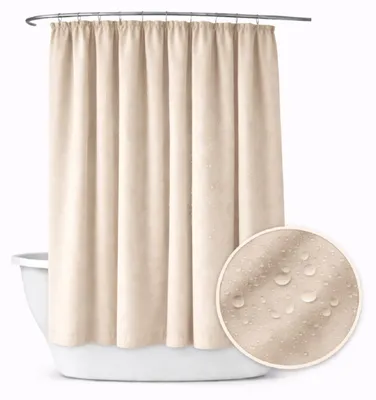 Produktbild von Wasserdichter Duschvorhang 150 x 220 cm für Duschtunnel, hellbeige
