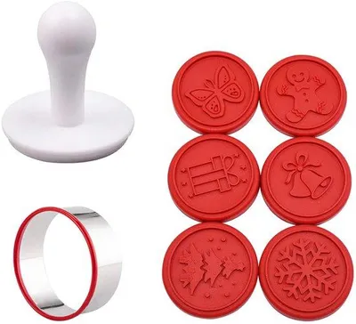 Produktbild von Weihnachtsplätzchen-Set, 6-teilig, Silikon, für Fondant und Backen