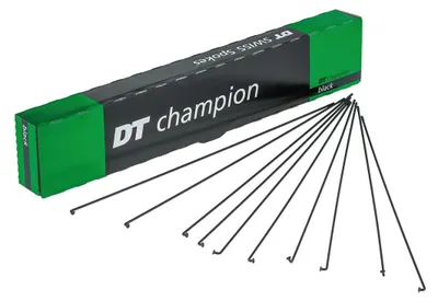 Immagine prodotto di DT Swiss raggi Champion M 2x282 mm, acciaio inox, senza nipplo, nero (confezione da 100)
