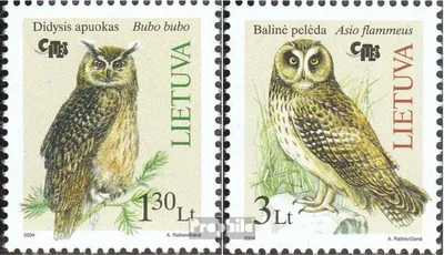 Produktbild von Briefmarken Litauen 2004 Mi 857-858 (kompl.Ausg.) postfrisch Eulen