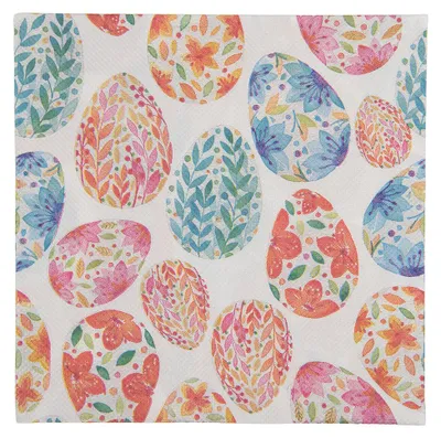 Produktbild von Clayre & Eef Servietten Papier 20er Set 33x33 cm Weiß Papier