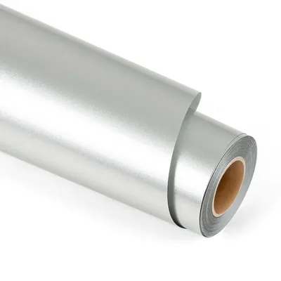 HTV-Vinyl 30,5x183 cm, blendendes Silber, Bügelfolie