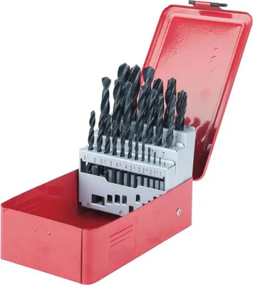 Image de KS TOOLS HSS-R Jeu de forets hélicoïdaux Cassette en tôle d'acier 25 pces 1-13 mm - 330.1613