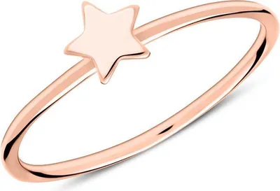 Produktbild von lanii Ring Stern aus rosévergoldetem 925er Silber
