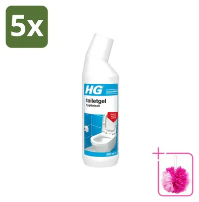 Produktbild von 5 x HG Hygienische Toilettengel - 500 ml - Sparpackung - 5 Stücke