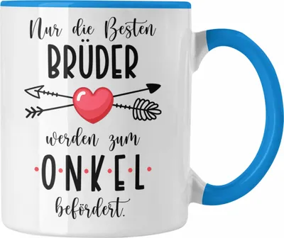 Produktbild von Trendation - Du Wirst Onkel Tasse 2023 Verkündung Schwangerschaft Überraschung Baby Ankündigung Onkel (Blau)