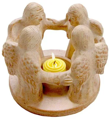 Immagine prodotto di Portacandele cerchio dell'amicizia, cerchio con 4 angeli