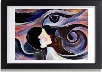 Produktbild von Bild 30x20 MDF-Rahmen, Wandkunst Abstraktion