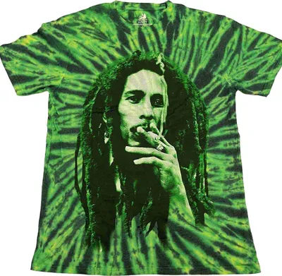 Obrázek produktu pro Bob Marley Smoke (Wash Collection) Green M Tričko