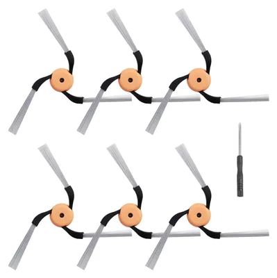 Produktbild von Seitenbürsten-Set für Saugroboter - 8-teilig mit Reinigungsbürste - Zubehör für Bodenreinigung - 8 Seitenbürsten und 1 Reinigungsbürste