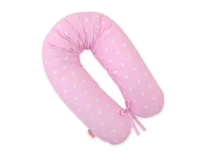 Image de Coussin de grossesse Longer pour femmes enceintes pour dormir - Étoiles roses