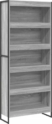 Image de Bibliothèque 2 pcs Gris Sonoma 80 x 30 x 189,5 cm