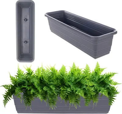 Obrázok produktu pre KADAX balkónový kvetináč 60 cm antracitový kvetináč