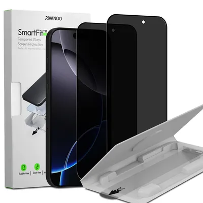 Produktbild von 2-Pack iPhone 16 Pro Max Displayschutzfolie Privacy - Gehärtetes Glas | [Automatische Installation] - Blasenfrei