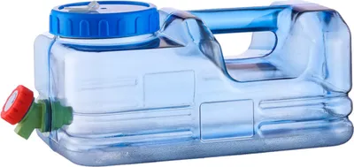 Produktbild von Wasserkanister, 10L Wasserbehälter mit Hahn, Camping Wassertank mit Griffen, Wasserspender mit Hahn, Trinkwasserkanister, Camping, Getränkewasserkanister, Lebensmittelecht