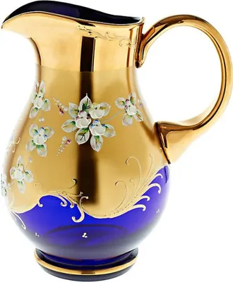 Produktbild von Krug Blue Queen 2000 ml, Blau/Gold, aus Glas