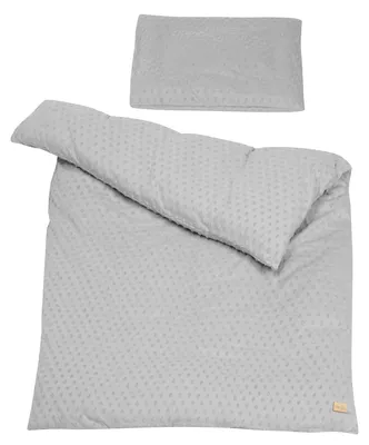 Immagine prodotto di Biancheria per culla Kinderbettwäsche Lil Planet, 100 x 135 cm - Set di lenzuola composto da 2 pezzi - Cotone -  Oeko-Tex 100 - Grigio argento