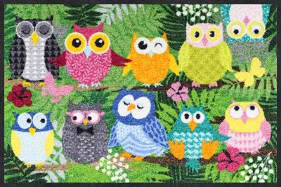 Immagine prodotto di Salonloewe Zerbino Jungle Owls 50 x 75 cm Zerbino lavabile