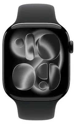 Produktbild von Apple Watch 11 Smartwatch 46mm Jet Black/Schwarzes Band S/M meuw4, 2.00, Apple S10 SiP 64-Bit Dual-Core, 64