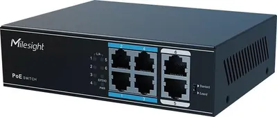Imagen del producto de Switch PoE de 4 puertos Milesight IoT, modelo MS-S0204-EL (MS-S0204-EL)