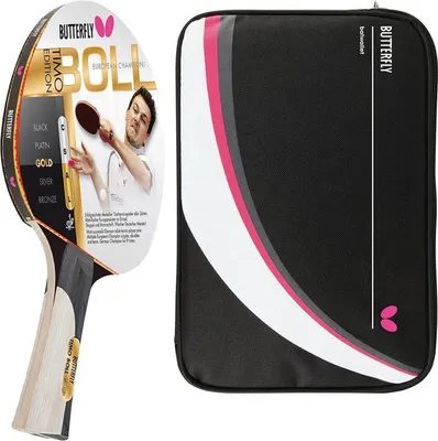 Produktbild von Butterfly 1x Timo Boll Gold 85020 Tischtennisschläger + Tischtennishülle Drive Case II