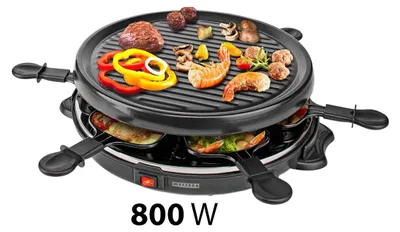 Obrázek produktu pro Gril Raclette Set pro 6, 800 W, nepřilnavý, 29 cm