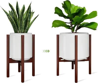 Imagen del producto de Soporte para plantas ajustable, con una altura de 32 cm, ideal para diferentes macetas, para uso en interiores