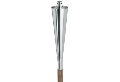 Immagine prodotto di Blomus torcia Orchos, torcia da giardino con bastone di legno e punta di terra, lampada a olio, acciaio inox, 65007