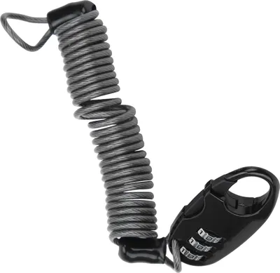 Image de Antivol de c?ble de casque de v?lo, antivol universel portable de combinaison de casque pour roues de motocyclette (noir) Pi?ces de rechange de cyclisme
