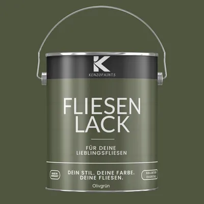 Produktbild von Kenzopaints 2,5Liter Fliesenlack Fliesenfarbe - Olivgrün (RAL 6003)
