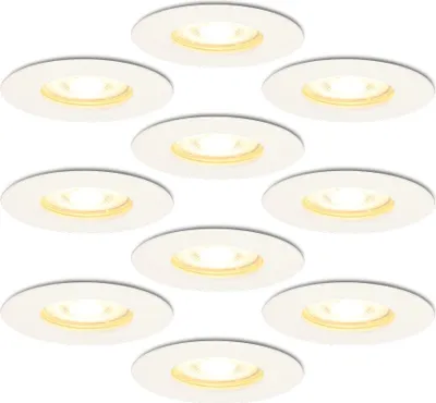 Produktbild von hoftronic LED Einbaustrahler 4,5W 345lm 2700K Dimmbar IP65 Weiß GU10
