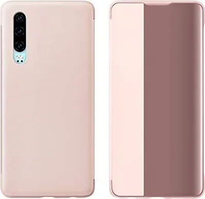 Obrázok produktu pre Flip Cover Sleep Case Smart View Cover Case Pouch Protective Cover Book Case Accessory Flip Cover kompatibilný s Huawei Mate 20 Lite Pink